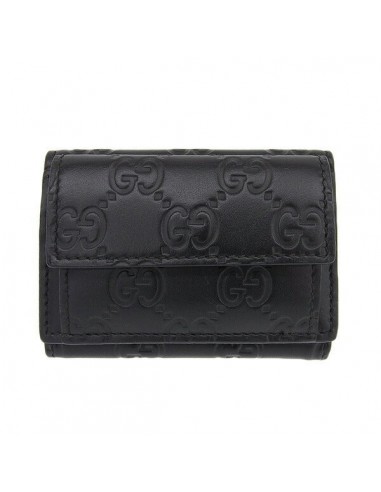 Gucci Womens Leather Wallet (tri-fold) Black En savoir plus