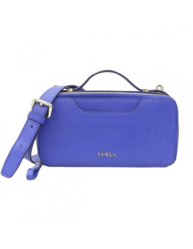 Furla Womens Leather Shoulder Bag Blue Les êtres humains sont 