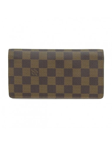 Louis Vuitton Damier Womens Long Wallet (bi-fold) Damier CanvasEbene paiement sécurisé