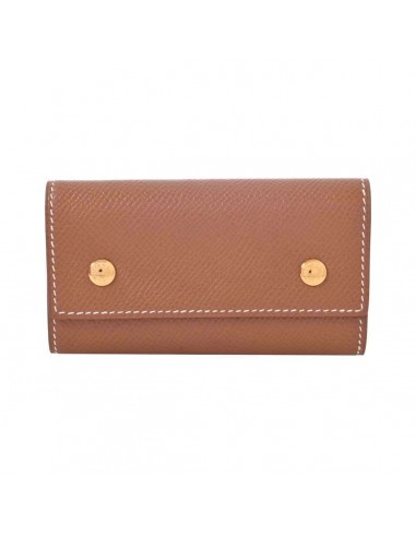 Hermes Womens Epsom Leather Key Case Brown en stock