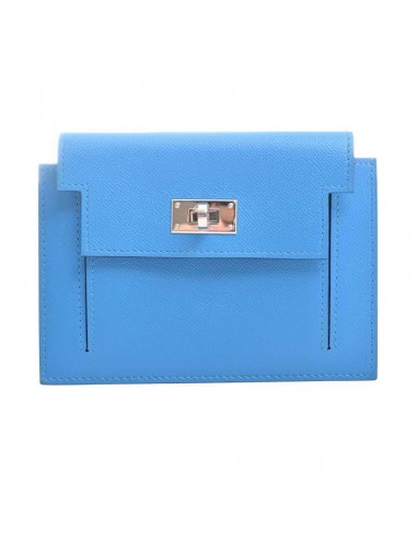 HERMES Hermes Vomadam Kelly Pocket Purse Light Blue Comment ça marche