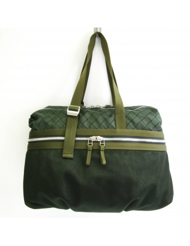 Bottega Veneta Unisex Nylon Boston Bag Green,Khaki à prix réduit toute l'année