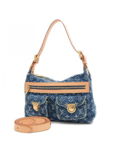 Louis Vuitton Monogram Denim Shoulder Bag Blue livraison gratuite