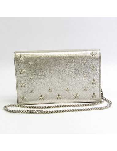 Jimmy Choo J000094403001 Womens Leather Shoulder Bag Silver d'Europe débarque