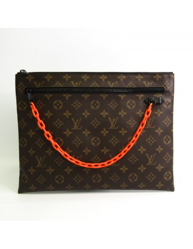 Louis Vuitton Monogram Pochette A4 M44484 Mens Clutch Bag MonogramOrange JUSQU'A -70%! 