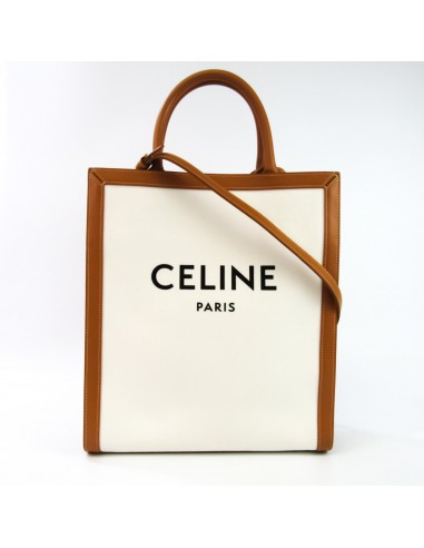 Celine Small Vertical Cabas 192082BNZ.02NT Women's Canvas,Leather Handbag,Shoulder Bag,Tote Bag Camel,Off-white shop