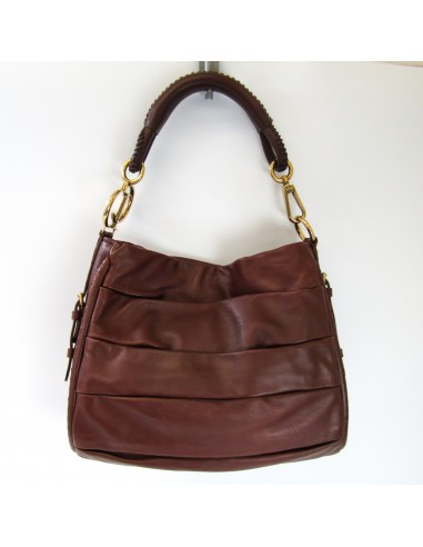 Christian Dior Women's Leather Shoulder Bag Brown Véritable concentré