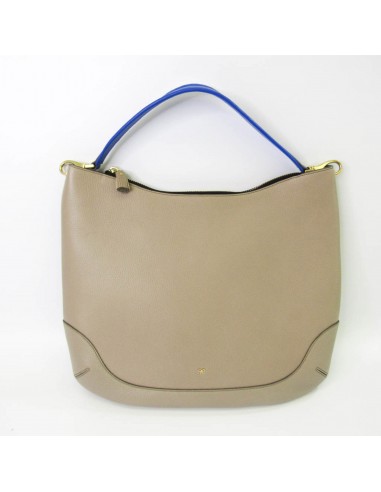 Anya Hindmarch Bicolor One Shoulder Womens Leather Handbag BeigeBlue en ligne