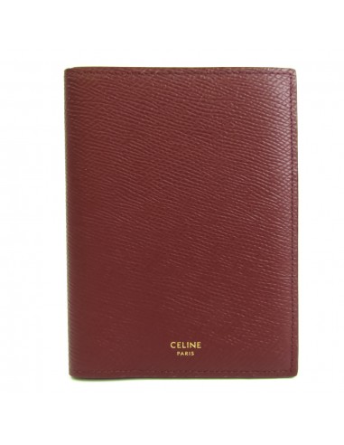 Celine Passport Cover Burgundy Vous souhaitez 