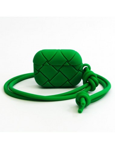 Bottega Veneta Intrecciato Airpods Pro Case 691715V0EY03708 Green Neck Strap Rubber à prix réduit toute l'année