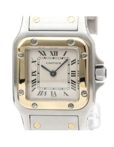 Cartier Santos Galbee Quartz Stainless SteelYellow Gold (18K) Womens Dress Watch 166930 en linge