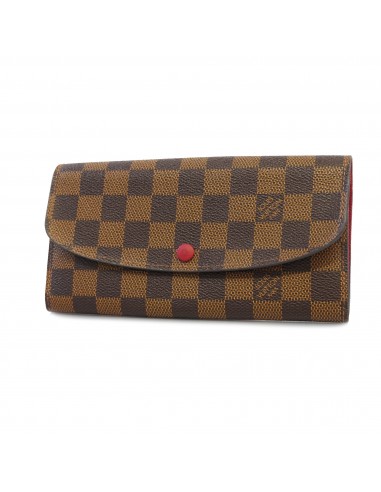 Auth Louis Vuitton Bi-Fold Wallet Damier Portofeuil Emily N63544 Rouge pas cher 