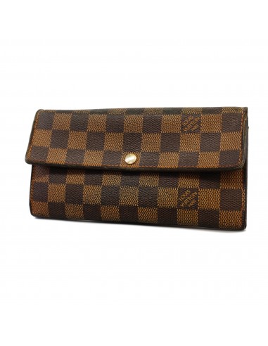 Auth Louis Vuitton Damier Portofeuil Sara N61734 MenWomenUnisex Long Wallet (bi-fold) meilleur choix