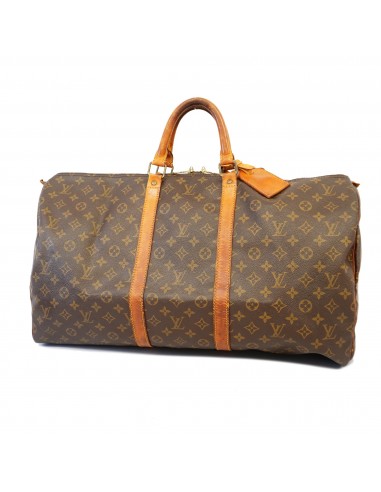 Auth Louis Vuitton Monogram Keepol 55 M41424 MenWomenUnisex Boston Bag france