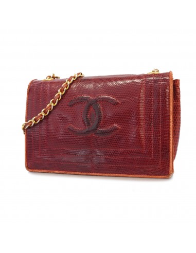 Auth Chanel Chain Shoulder Womens Leather Shoulder Bag Red Color 50-70% off 