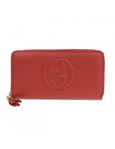 Gucci Soho Womens Leather Long Wallet (bi-fold) Red Color les muscles