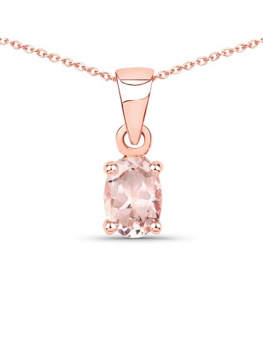 0.70 Carat Genuine Morganite .925 Sterling Silver Pendant Comment ça marche