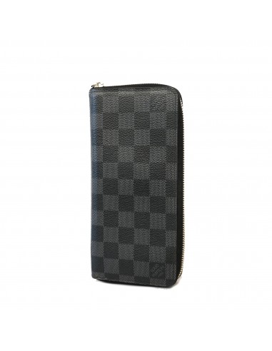 Auth Louis Vuitton Purse Damier Graffiti Zippy Wallet Vertical N63095 Amélioration de cerveau avec