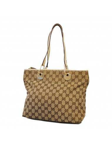 Auth Gucci Tote Bag 139552 Womens GG Canvas Shoulder BagTote Bag Beige rembourrage situé sous