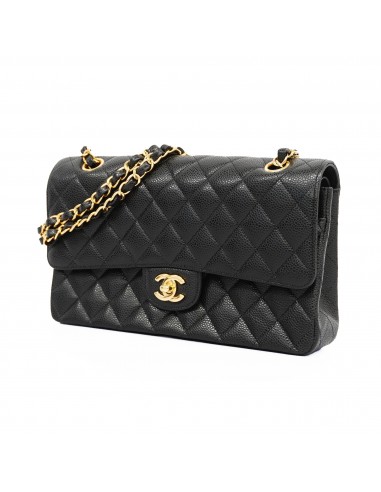 Auth Chanel Shoulder Bag Matrasse W Flap W Chain Caviar Skin Black Gold Metal Venez découvrir notre 