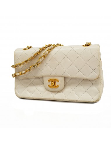 Auth Chanel Shoulder Bag Matrasse W Flap W Chain Lambskin Ivory Gold Metal Les magasins à Paris et en Île-de-France