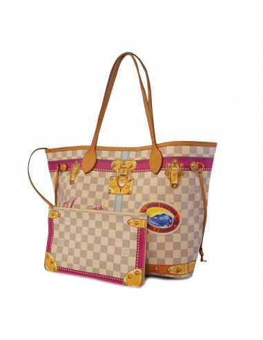 Auth Louis Vuitton Tote Bag Damier Azur Summer Trunk Neverfull MM N41734 plus qu'un jeu 