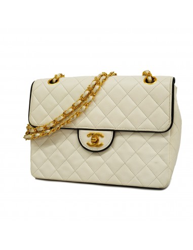 Auth Chanel Shoulder Bag Matrasse W Chain Lambskin Ivory Gold Metal Comment ça marche