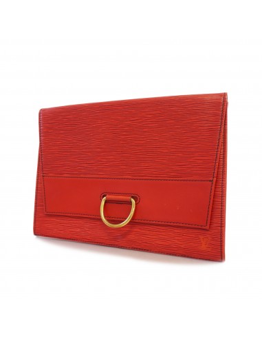 Auth Louis Vuitton Clutch Bag Epi Jena M52727 Castilean Red les ligaments