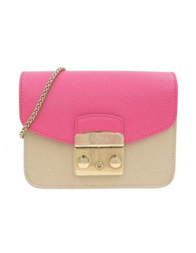 Furla Womens Leather Shoulder Bag Beige Pink Vous souhaitez 