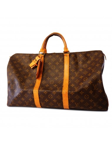 Auth Louis Vuitton Monogram Keepol 50 M41426 MenWomenUnisex Boston Bag soldes