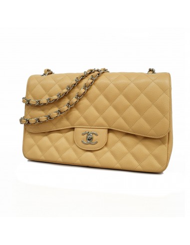 Auth Chanel Deca Matrasse W Flap W Chain Womens Leather Shoulder Bag Beige est présent 