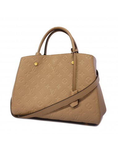 Auth Louis Vuitton Monogram Empreinte 2WAY Bag Montaigne MM M41194 Womens HandbagShoulder Bag Taupe l'évolution des habitudes 