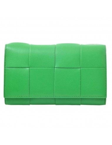 Bottega Veneta Maxi Intrecciato Womens Leather Wallet Green Comment ça marche